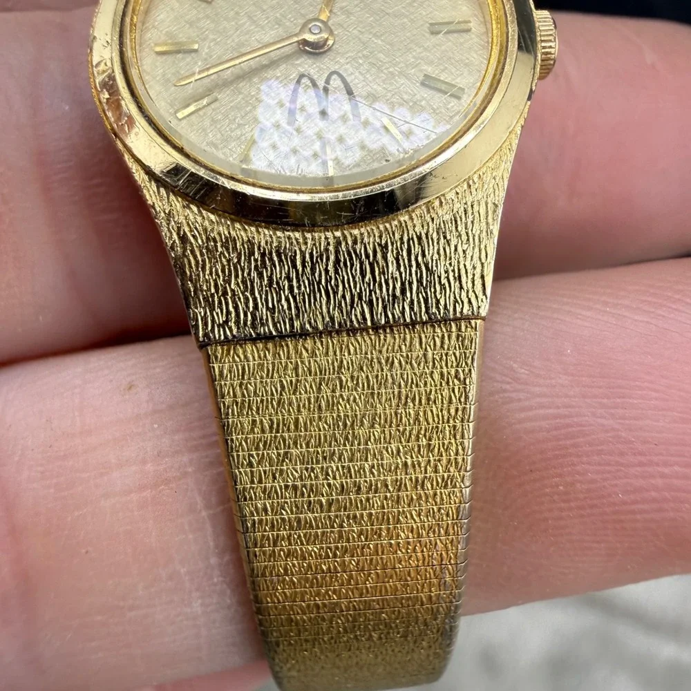 Vintage Seiko Watch Gold Tone McDonalds Logo Engraved EMS NOT RUNNING‎ READ